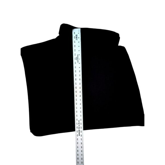 Talbots Black Faux Fur Trim Asymmetrical Hem Cape Poncho Women XS/S NWT - Picture 10 of 12